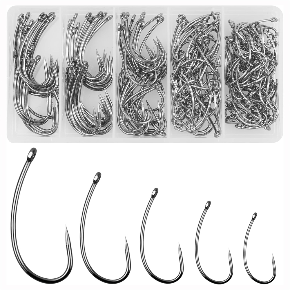 Fishing Hook Assortment - 180PCS Zestaw haczyków wędkarskich Barbless Carp