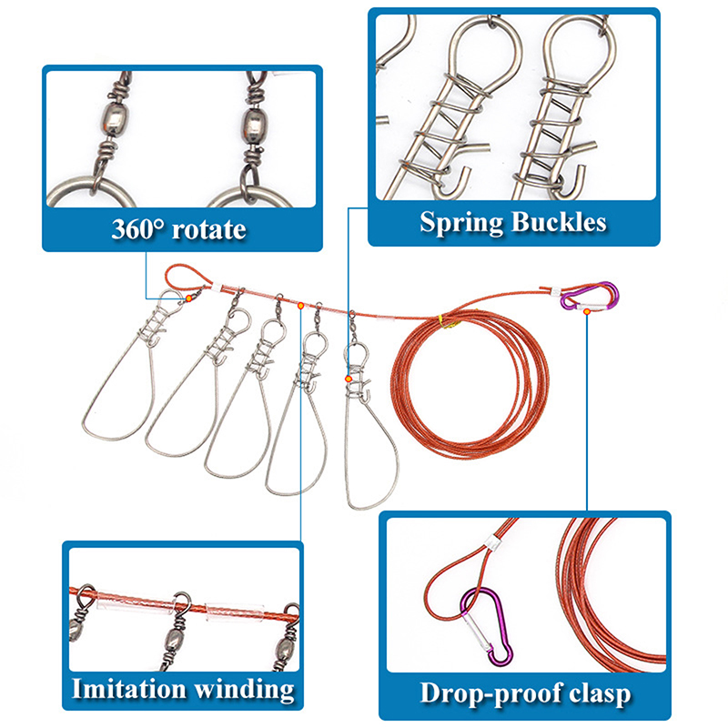 Nowy【Stalowy zaczep blokujący  – Fishing Hook Stainless Steel recenzja i cena